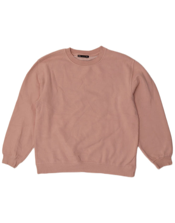Felpa Zara Donna Maglione UK 16 Large Rosa