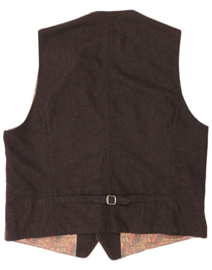 Gilet vintage da uomo grande grigio