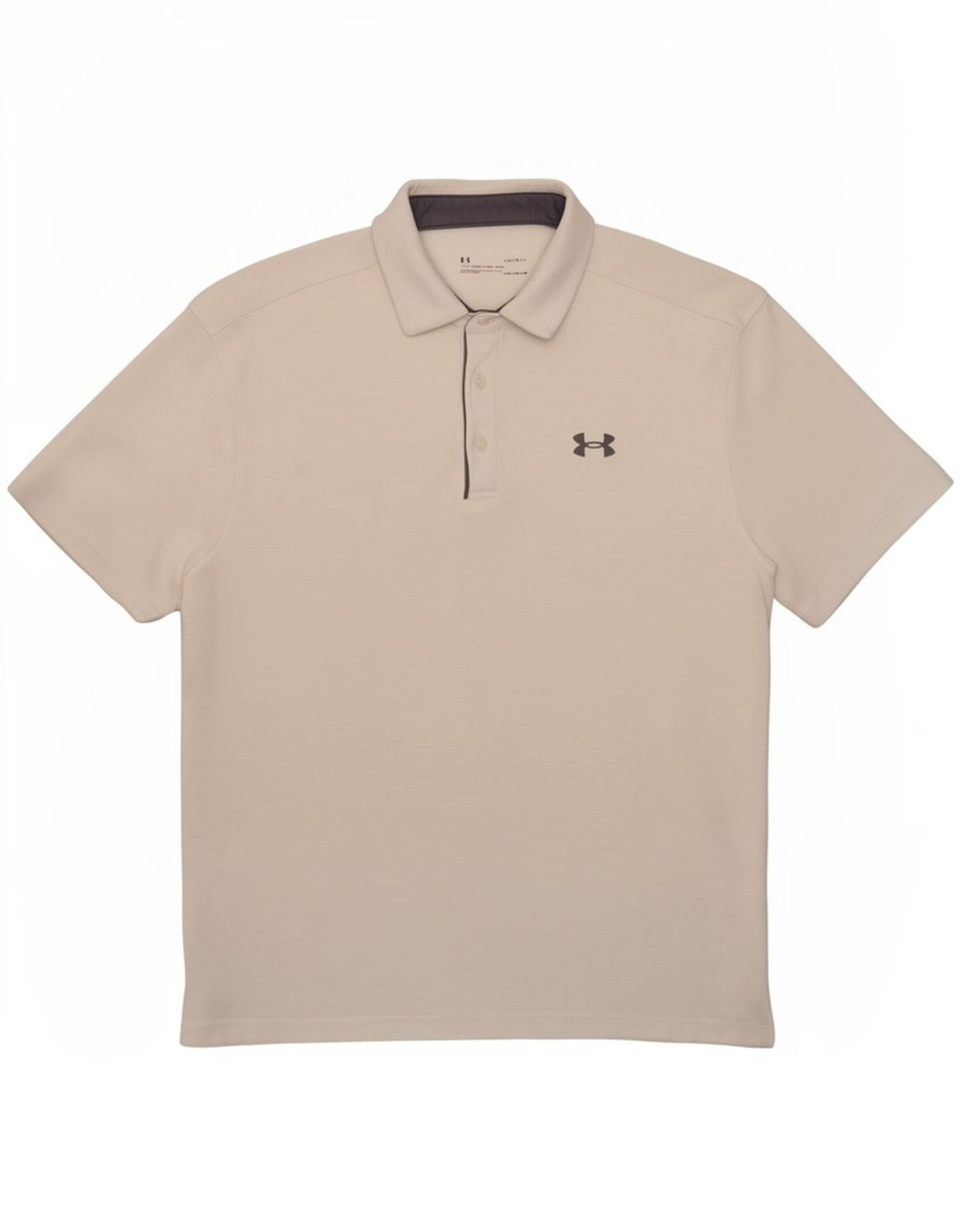 Polo da uomo Under Armour grande bianca in poliestere sportiva