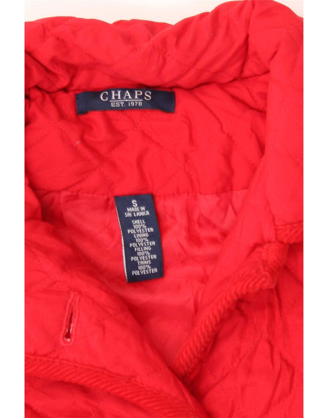 Giacca trapuntata da donna Chaps UK 10 piccola rossa in poliestere