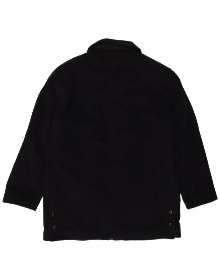Soprabito vintage da uomo UK 42 XL blu navy in cashmere