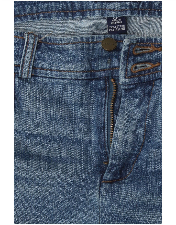 Chaps Donna Petite Capri Jeans US 8 Medio W30 L21 Cotone Blu