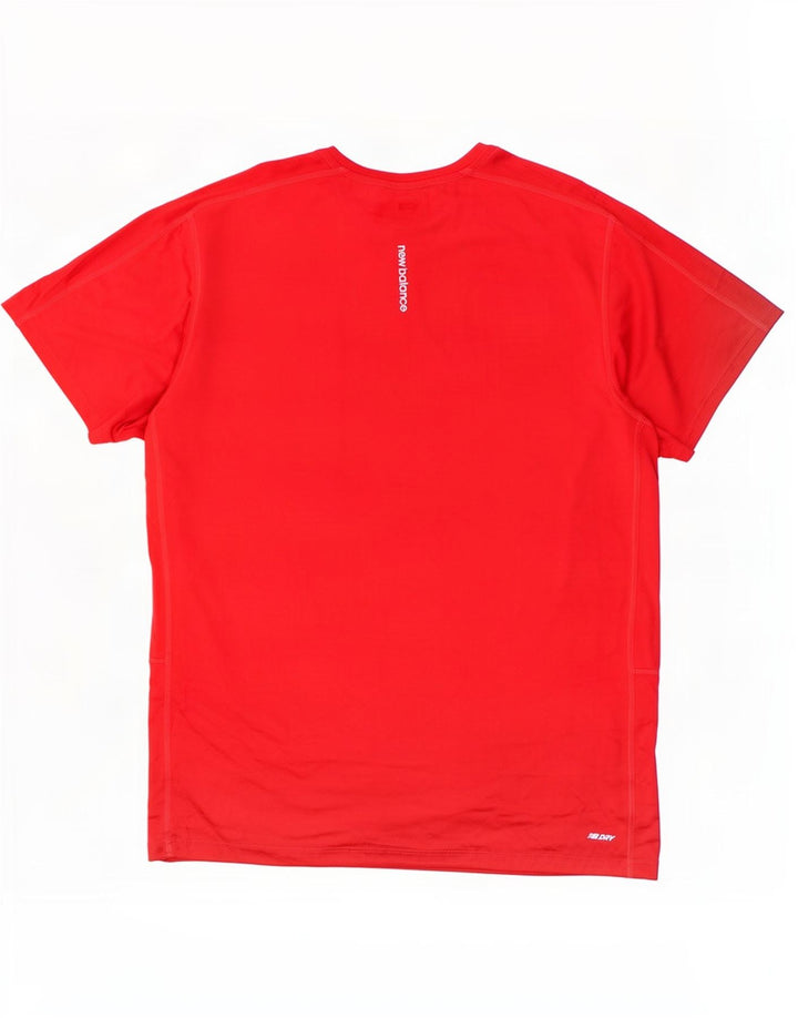 T-shirt da uomo New Balance Top grande rosso in poliestere