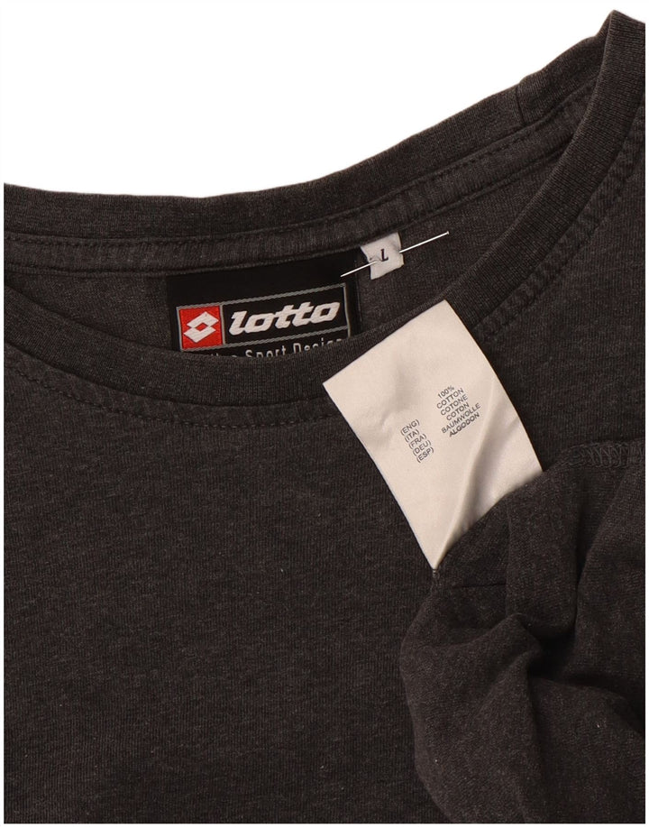 LOTTO Top da donna a maniche lunghe UK 14 Large in cotone grigio