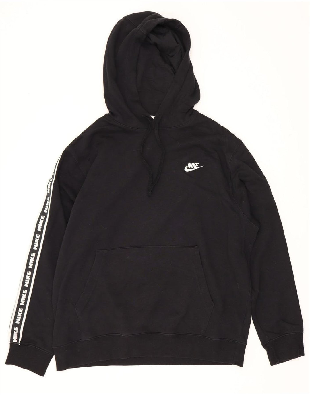 Felpa con cappuccio grafica Nike da uomo grande in cotone nero