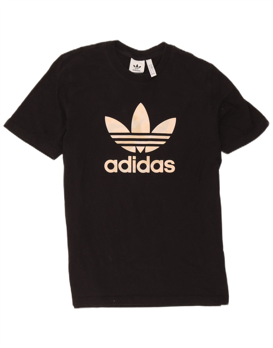 T-shirt grafica da uomo Adidas Top in cotone nero medio
