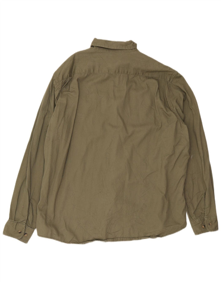 Camicia da uomo Wrangler XL in cotone kaki