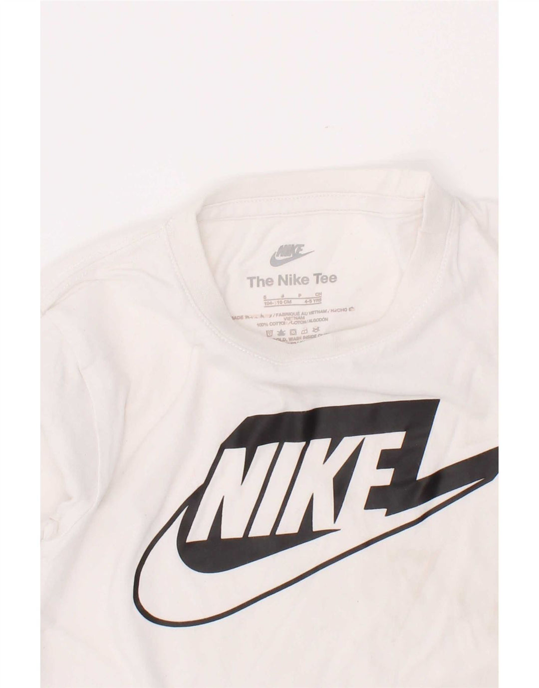 Maglietta grafica Nike da bambino a manica lunga 4-5 anni piccola bianca