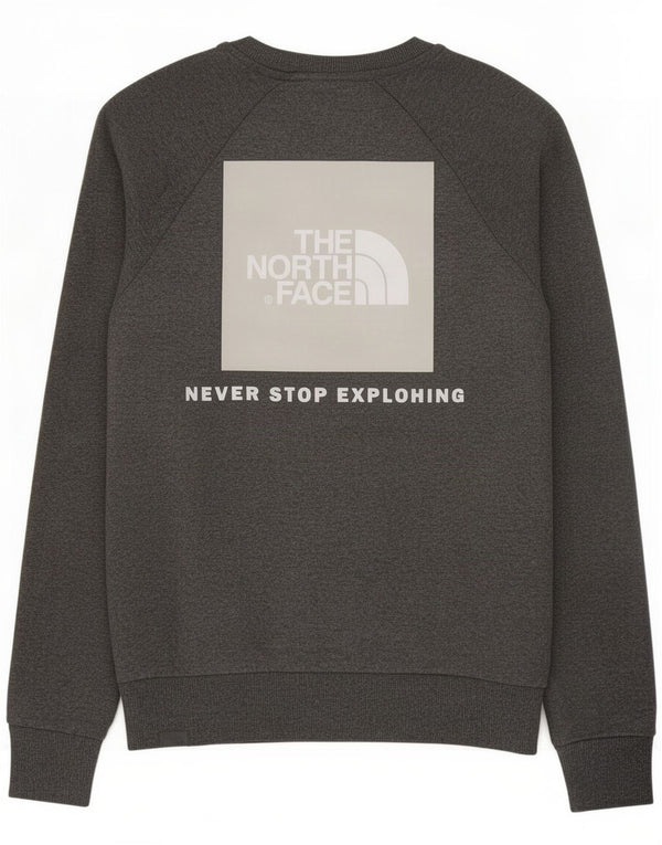 Felpa grafica da uomo The North Face Maglione piccolo cotone chiazzato grigio