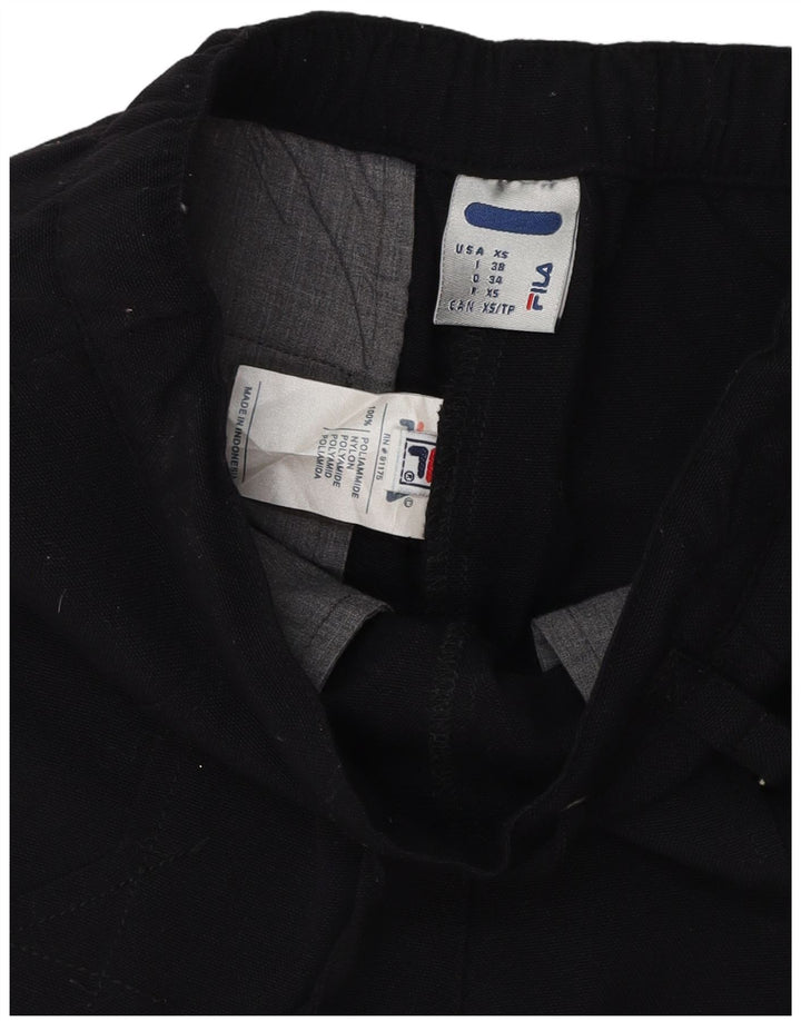 Pantaloni casual dritti da donna FILA XS poliestere nero