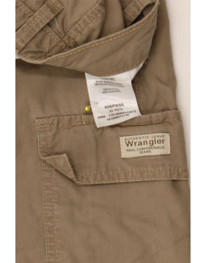 Pantaloncini cargo da uomo Wrangler W32 cotone marrone medio