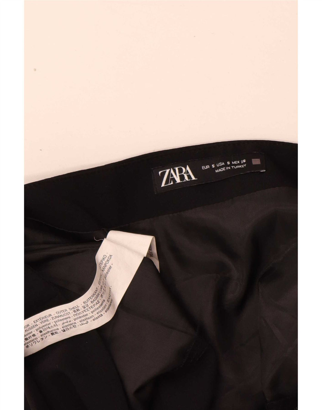 Minigonna Zara da donna piccola W26 in cotone nero