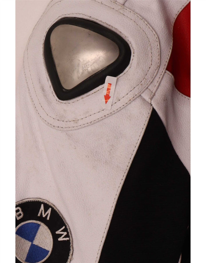 Giacca da pilota in pelle da uomo BMW UK 42 XL multicolore Colourblock