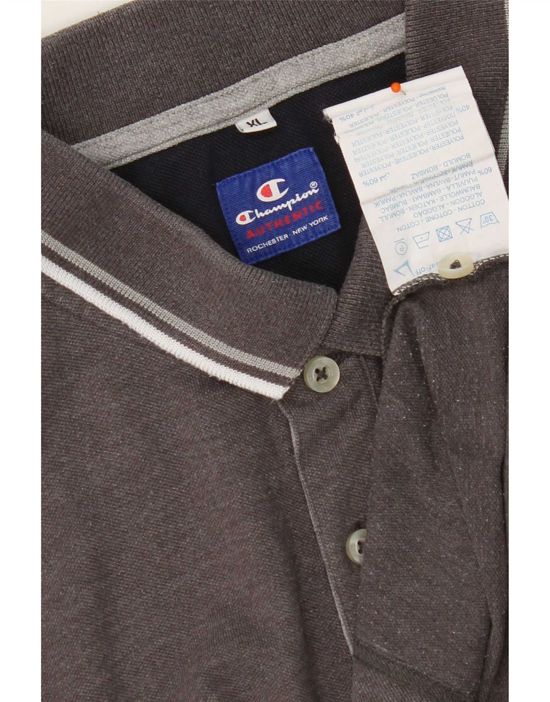Polo da uomo Champion XL in cotone grigio