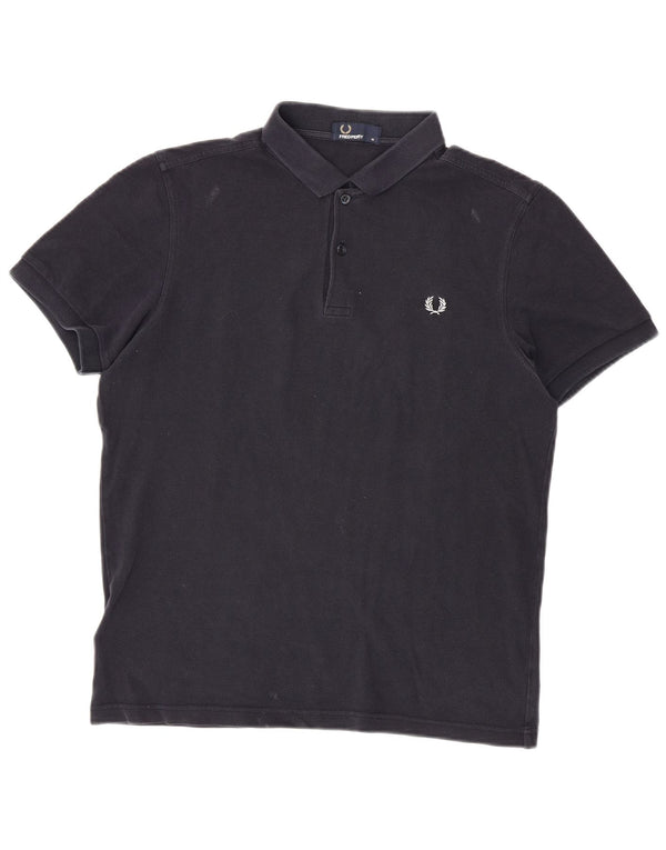 Polo da uomo Fred Perry in cotone blu navy medio