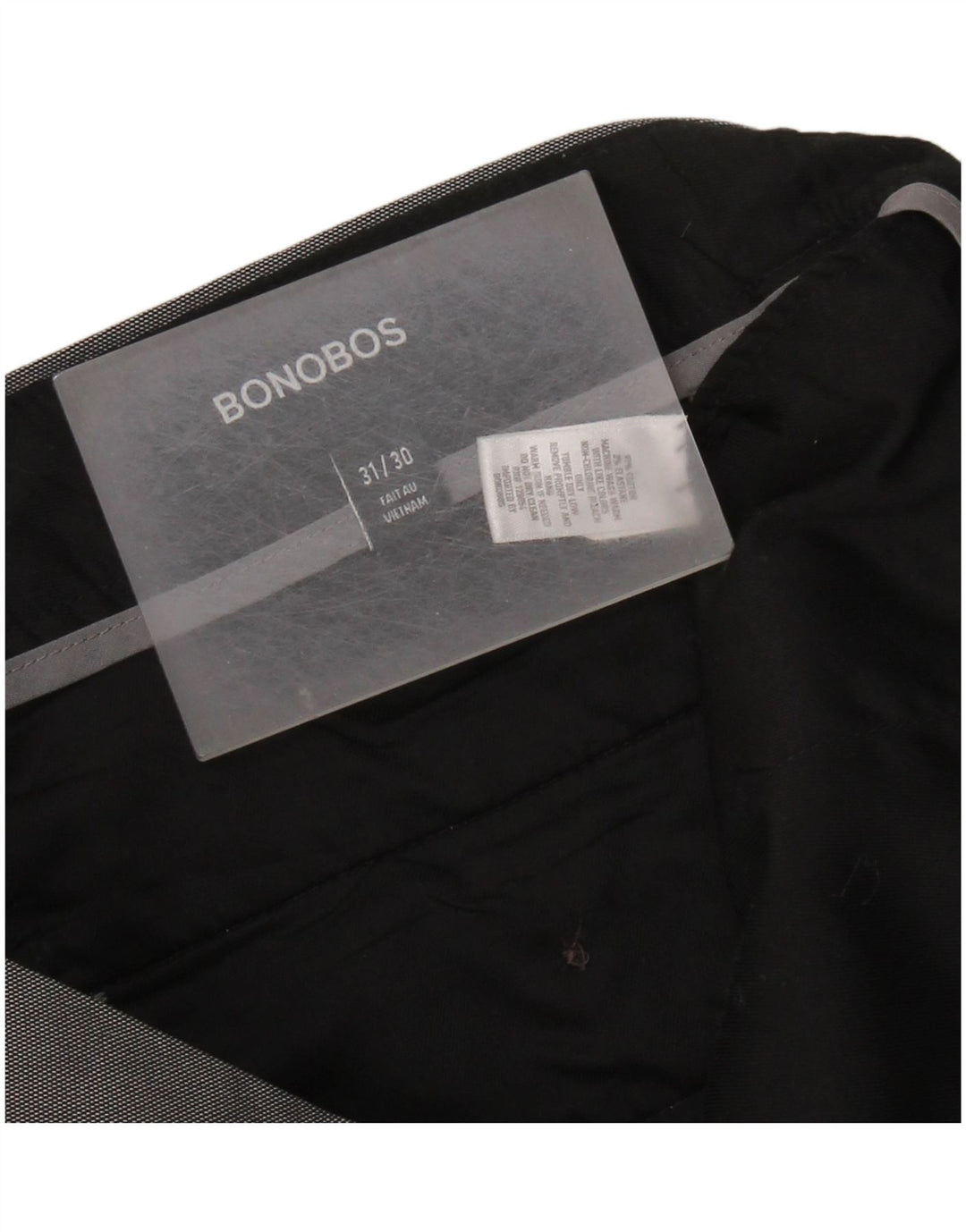 Pantaloni casual slim da uomo BONOBOS W31 L30 cotone grigio