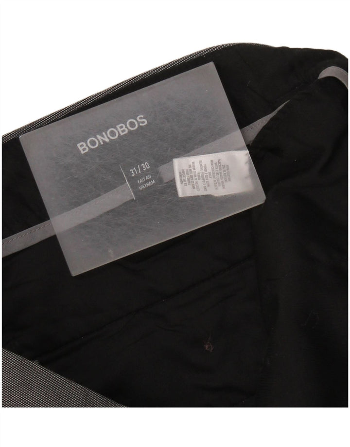 Pantaloni casual slim da uomo BONOBOS W31 L30 cotone grigio