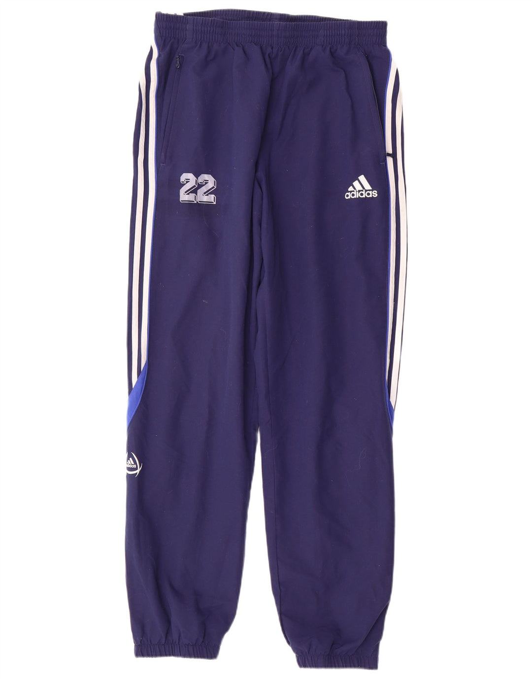 Pantaloni da tuta con grafica ADIDAS da uomo Joggers UK 42/44 Large Blu navy