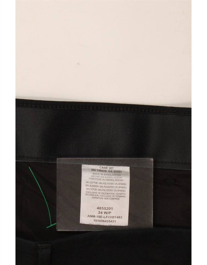 Pantaloni casual Lee da donna vestibilità regolare US 24 2XL W48 L29 cotone nero