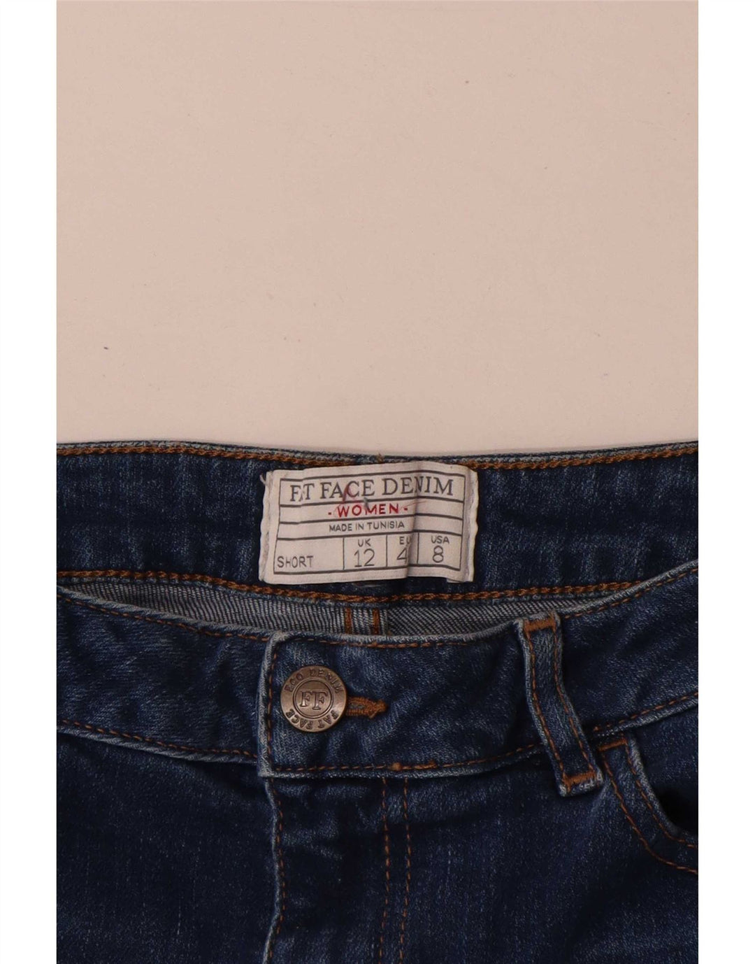 Pantaloncini di jeans da donna Fat Face UK 12 medi W30 cotone blu