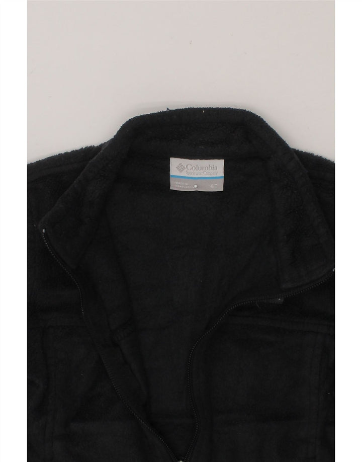 COLUMBIA Boys Fleece Jacket 3-4 Years Black Polyester Vintage Columbia and Second-Hand Columbia from Messina Hembry 