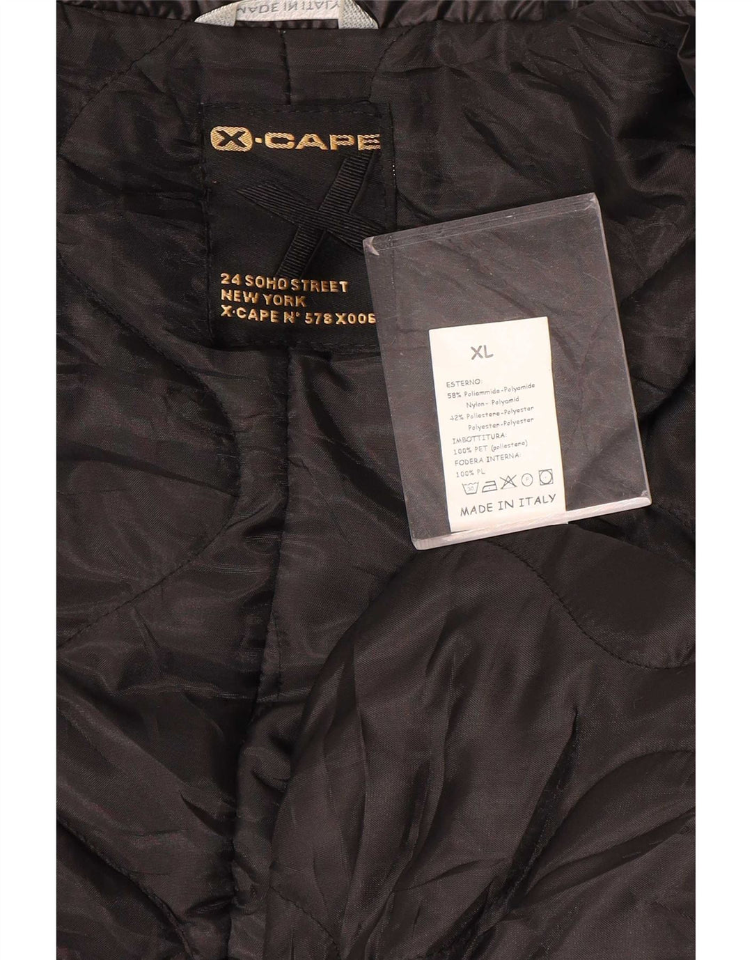 Giacca blazer a 3 bottoni da uomo X-Cape UK 42 XL nera poliammide