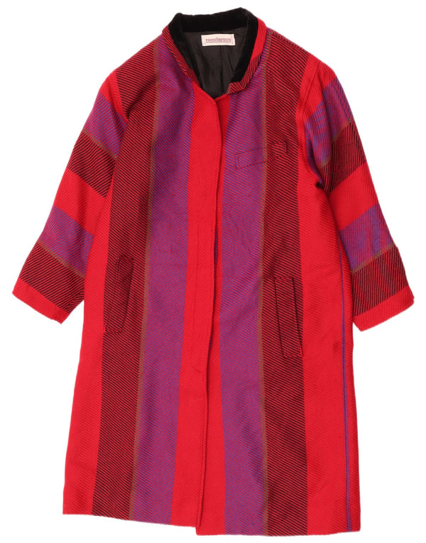 Soprabito oversize da donna Roccobarocco UK 10 piccolo in lana a righe rosse