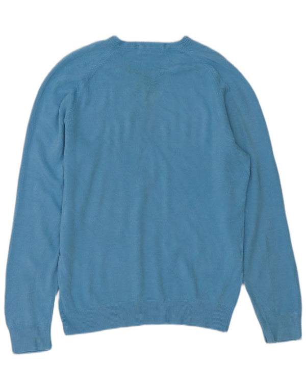 Maglione da uomo con scollo a V autografo Marks & Spencer piccolo acrilico blu