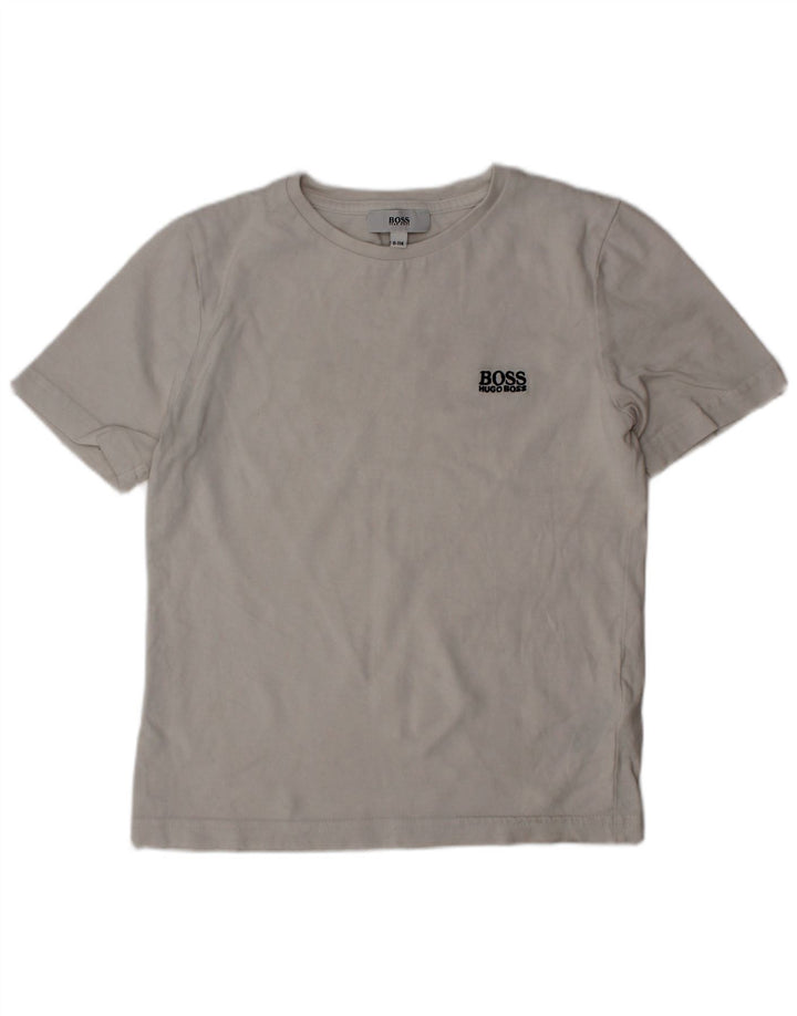 T-shirt da ragazzo Hugo Boss Top 5-6 anni in cotone bianco