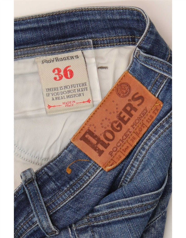 Jeans slim da uomo Roy Rogers W36 L29 cotone blu