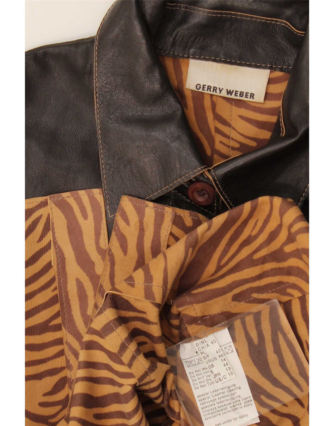 Giacca in pelle da donna Gerry Weber UK 14 grande nera