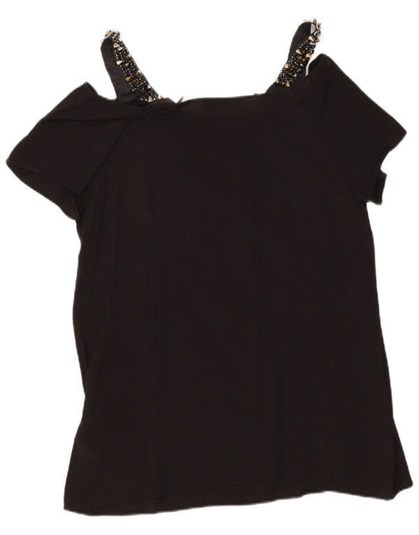 Top Trussardi Donna con Spalle Scoperte IT 48 XL Viscosa Nera