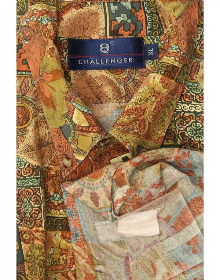 Camicia a maniche corte da uomo Challenger XL Rayon patchwork multicolore