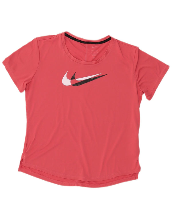 T-shirt grafica da donna NIKE Top UK 10 piccola rossa in poliestere