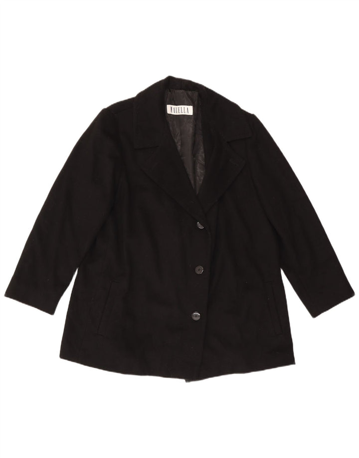 Cappotto da marinaio da donna Marella UK 18 XL lana nera