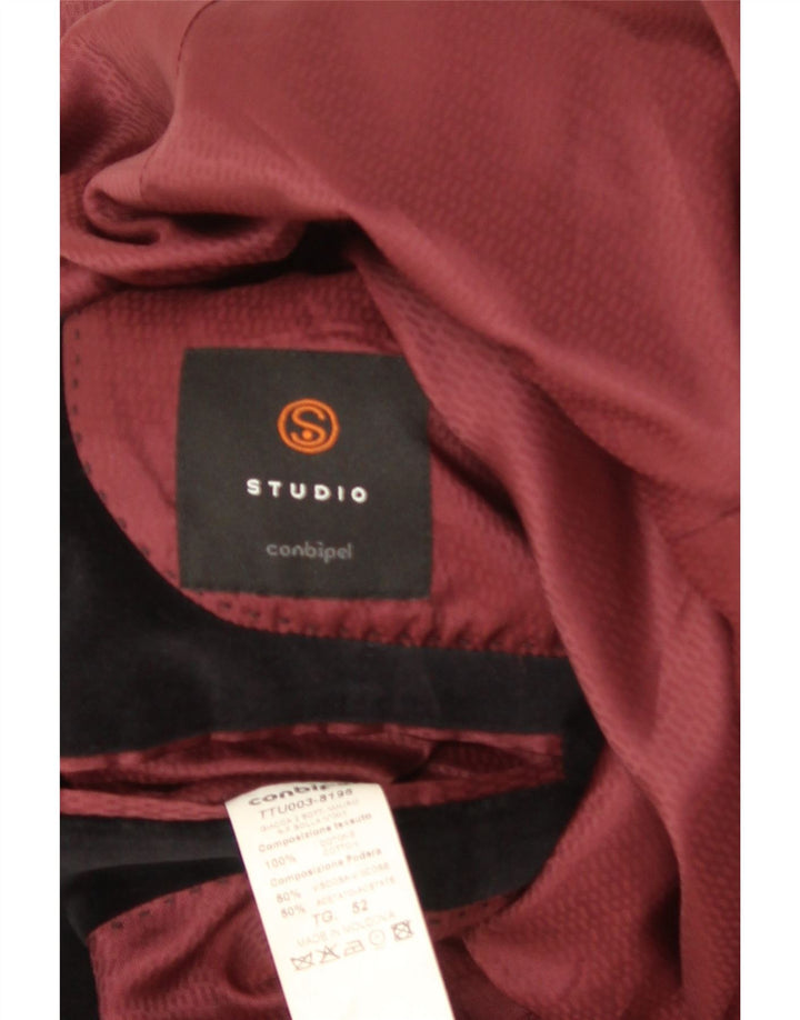 Giacca blazer in velluto da uomo Conbipel Studio a 2 bottoni IT 52 grande cotone nero