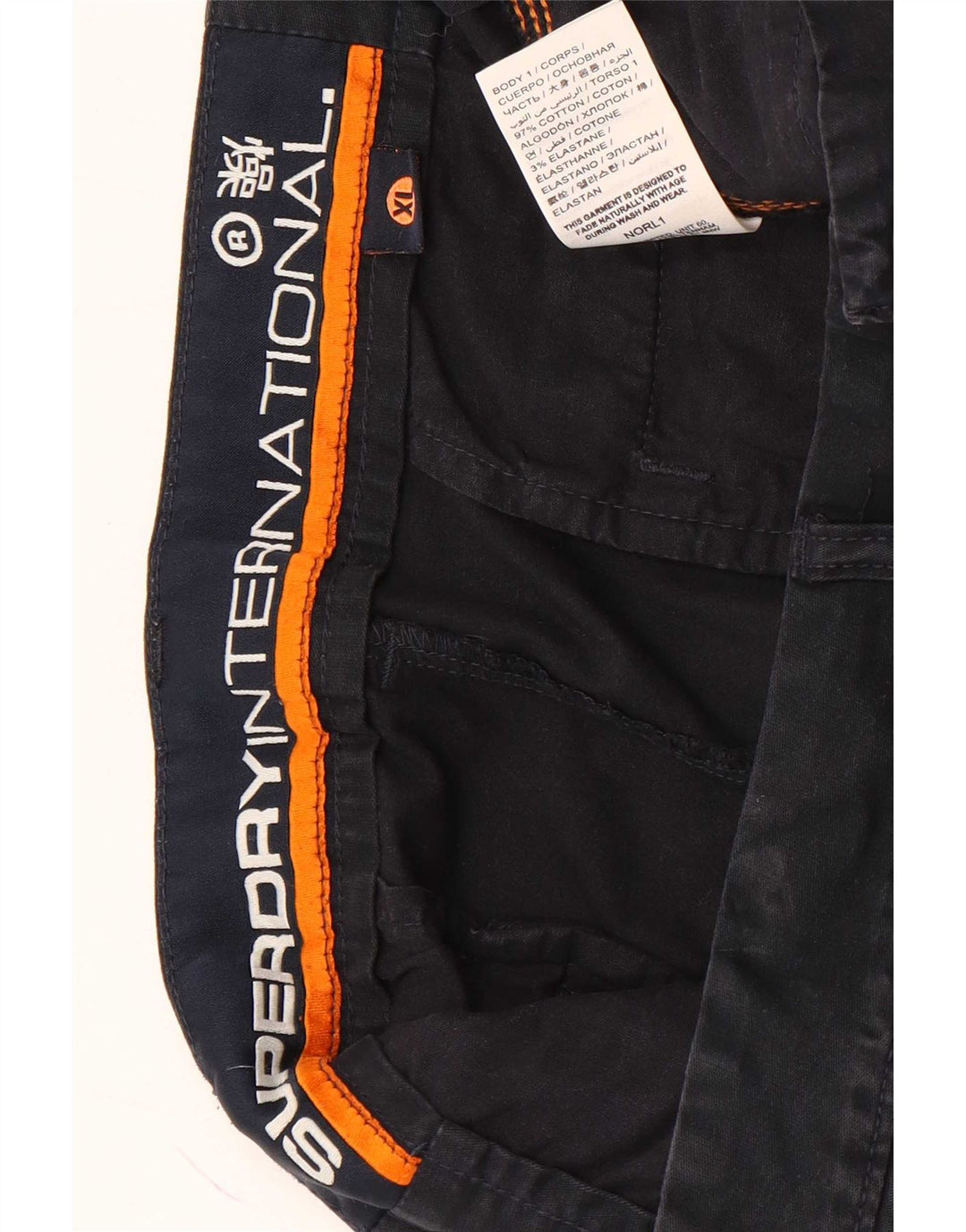Pantaloncini chino da uomo Superdry XL W36 cotone nero