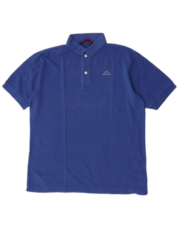 Polo Kappa Uomo Blu Medio in cotone