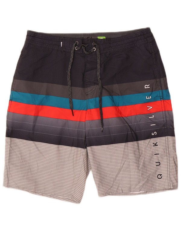 Pantaloncini da bagno grafici da uomo Quiksilver a righe medie multicolori