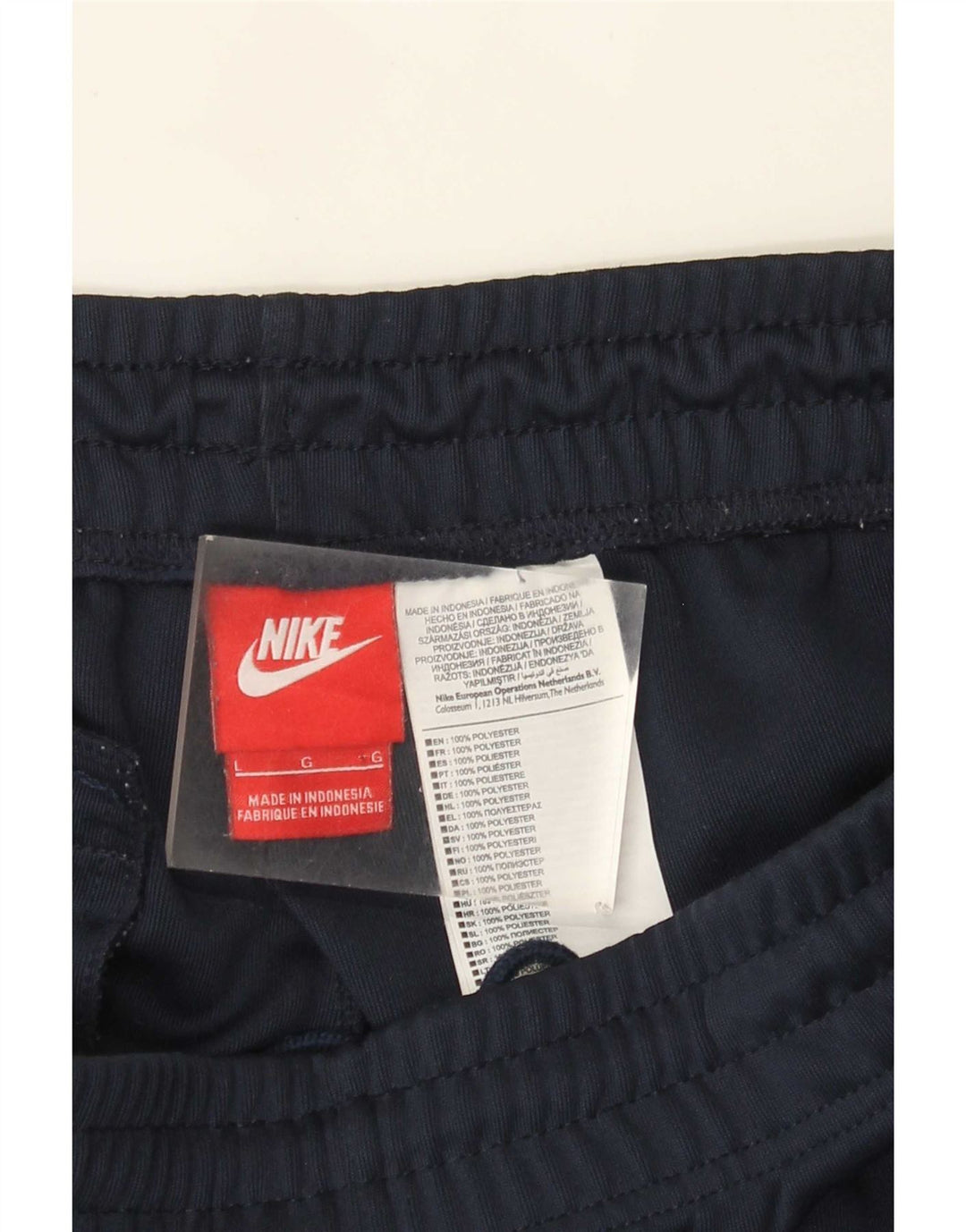 Pantaloni da tuta da uomo Nike, pantaloni da jogging, grandi, in poliestere color block blu navy
