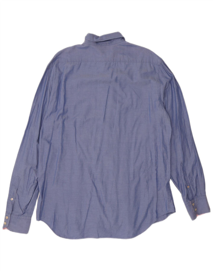 Camicia da uomo Brooksfield taglia 43 grande blu maculato