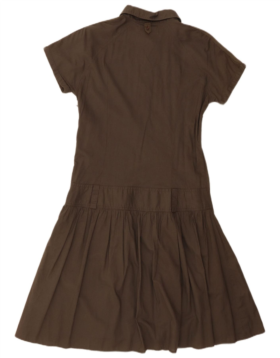 Abito a trapezio cargo da donna Lee UK 14 cotone kaki medio
