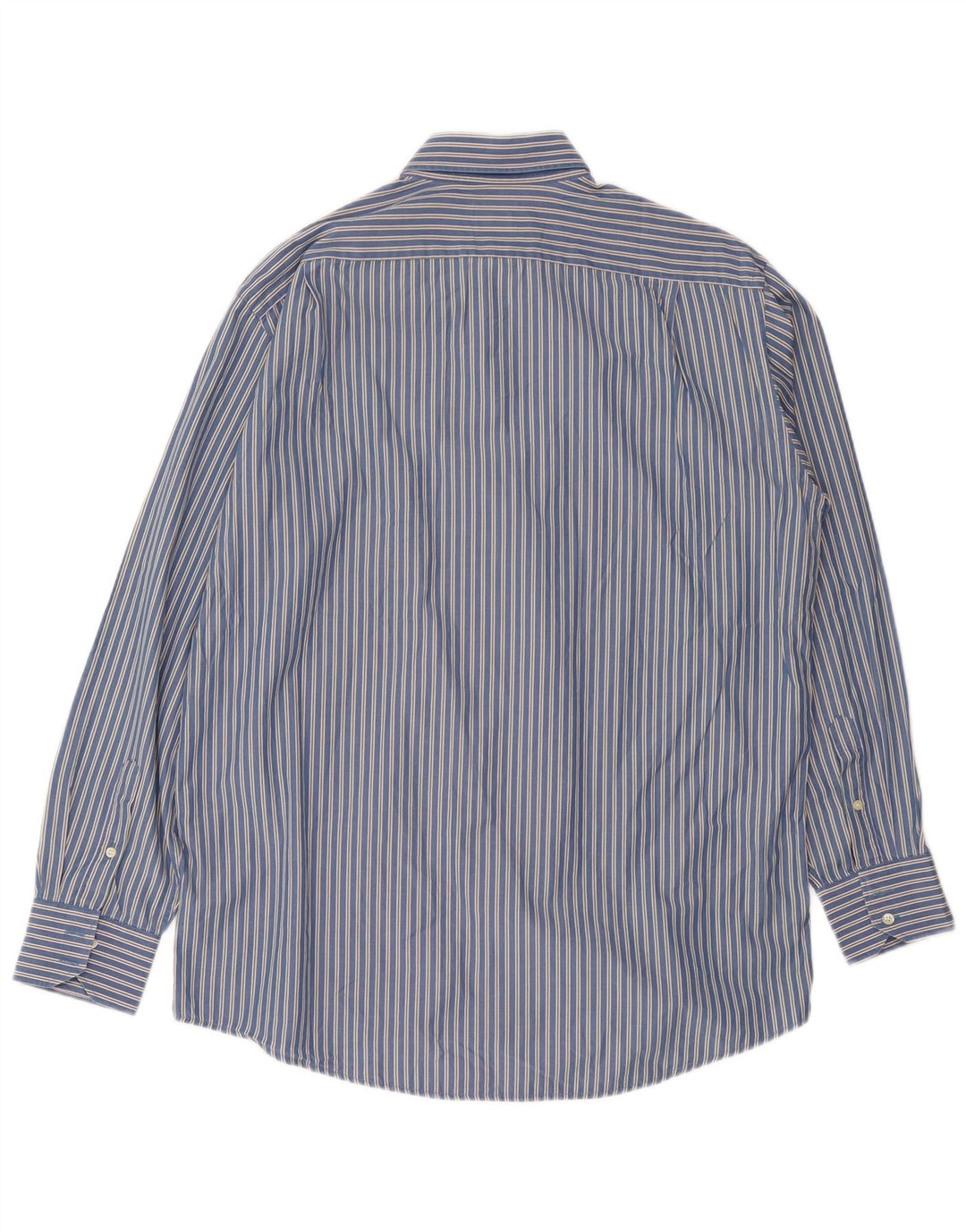 Camicia da uomo LACOSTE taglia 42 grande cotone a righe blu