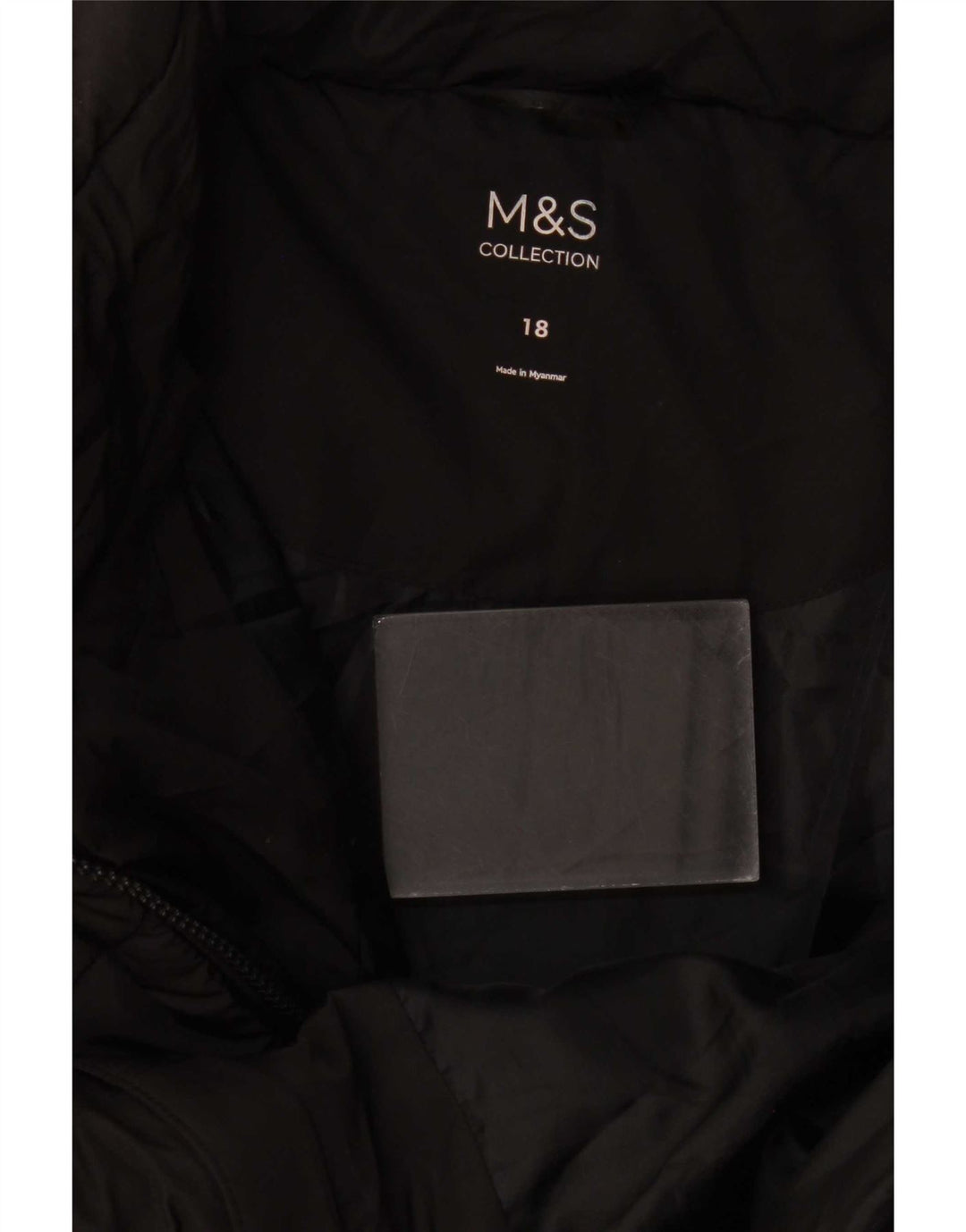 Giacca imbottita da donna Marks & Spencer UK 18 XL poliestere nero