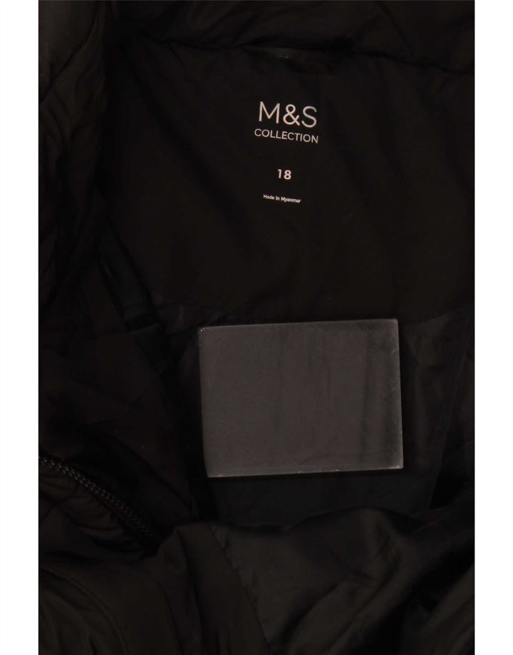 Giacca imbottita da donna Marks & Spencer UK 18 XL poliestere nero