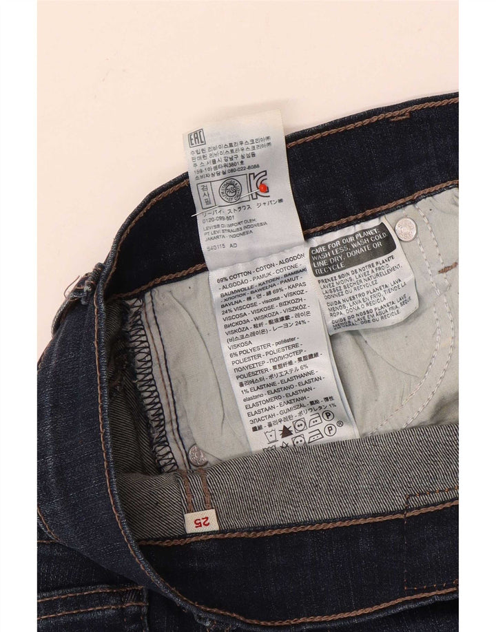Pantaloncini di jeans da donna Levi's W25 XS cotone blu navy
