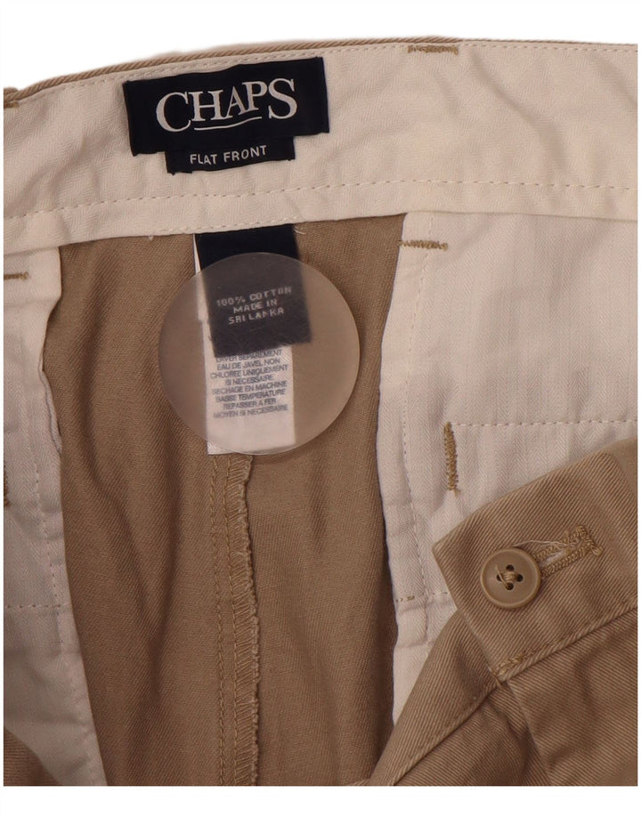 Pantaloni chino dritti da uomo CHAPS W36 L34 cotone beige