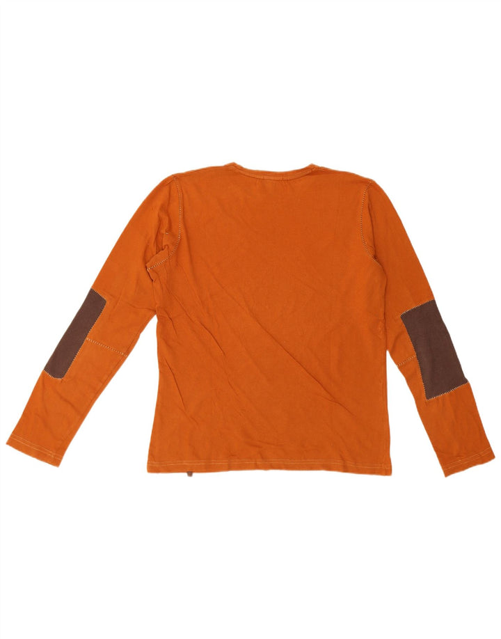 Guess By Marciano Maglia da uomo a maniche lunghe piccola arancione color block