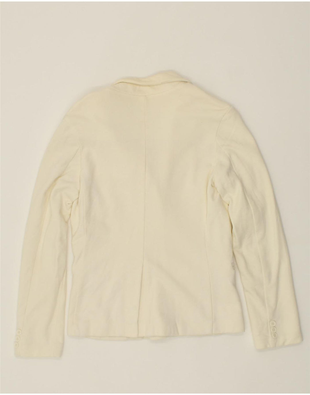 WOOLRICH Womens 3 Button Blazer Jacket UK 14 Large Off White Cotton Vintage Woolrich and Second-Hand Woolrich from Messina Hembry 