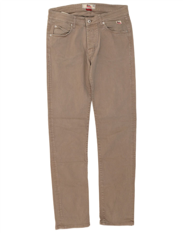 Jeans slim da donna Roy Rogers W34 L33 cotone beige
